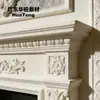 Fábrica de Guangdong sob medida para acabamento decorativo esculpido em gesso estilo europeu para lareira, moldura de lareira para sala de estar, acabamento decorativo em relevo tridimensional