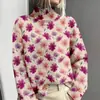 Suéter de Punto de Cuello Alto Versátil Europeo y Americano Transfronterizo Amazon Nuevo E127 para Mujer