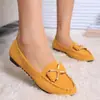 Mocasines planos casuales para mujer para usar al aire libre, zapatos casuales para mujer con lazo, zapatos de trabajo Dexun de talla grande para comercio exterior