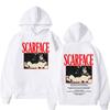 Sudadera Clásica de Película de los 90 Scarface Tony Montana Hombre Mujer Hip Hop Retro Manga Larga Deporte