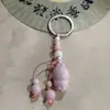 Chaveiro de Cerâmica Gourd de Jingdezhen Estilo Étnico Bolsa Tecida Pendurar Barraca de Mercado Noturno Literário Joias Pequenas Atacado em Estoque