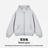 Ropa para Hombre Transfronteriza 350g Estilo Desértico Chaqueta Cárdigan con Capucha de Doble Cremallera Sudadera Jacket de Forro Polar Americano Niebla
