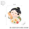 Tang Xiaoyuan Presente Criativo Xi'An Luoyang Quanzhou Comida Viagem Comemorativo Mercado Cultural e Criativo Resina Ímã de Geladeira Magnético