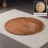 Mesa de jantar sólida de madeira feita sob medida para casas pequenas, dobrável com prato giratório, adequada para hotéis e restaurantes, mesa de jantar redonda para vários assentos