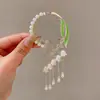 Clip de coleta de aleación con borla de lirio del valle, nuevo para la primavera de 2025, accesorio para el cabello estilo Mori para mujer, pasador para moño dulce