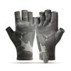 Guantes de pesca de seda de hielo de verano protección solar medio dedo ciclismo al aire libre ligeros transpirables antideslizantes resistentes al desgaste de secado rápido guantes para montar