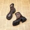 Botines Estilo Martin con Calados para Mujer, Botines Cortos de Verano, Ultraligeros y Cómodos, Nuevo Modelo 2025, Botines de Malla Transpirable con Suela Gruesa, Botines de Malla que Aumentan la Altura