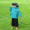 Casaco de primavera e outono para meninos 2026 novo estilo coreano jaqueta três em um para crianças, roupa de montanhismo ao ar livre para meninos pequenos