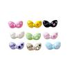 Macaron Color Cute Style Bow Paint Alloy Handmade DIY Beaded Mobile Phone Chain Colar Acessórios para Cabelo