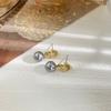 Aretes de Perlas Anudadas Dorados Retro Franceses para Mujer, Diseño Nicho, Aretes de Alta Gama, Aretes Simples y Versátiles