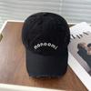 Zhao Lusi letras lavadas y desgastadas para mostrar la cara pequeña bordado gorra de béisbol pareja Calle versátil profundo superior gorra con visera moda