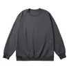 Sudadera de algodón de seda de leche de 300 g con cuello redondo y logotipo personalizado, color liso, corte holgado, sudadera casual de manga larga para uso en grupo