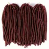 Peruca de Fibra Química Cachos Vazados Locs Falsos Macios Peruca Dreadlock Dreadlocks Torcidos Macios