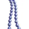Shijia Pérola de Cristal Duplo Furo Passante Acessórios para Joias DIY Contas Contas Redondas Colar Tornozeleira Pérola de Cristal Furo Pequeno