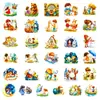 56 Pegatinas de Dibujos Animados de Nuevo Mundo de Cuentos de Hadas Transfronterizas para Niños Pegatinas DIY Hechas a Mano Material para Manualidades Venta al por Mayor