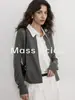 Camisa de Punto de Dos Piezas de Aspecto Ecic de Primavera para Mujer, Estilo Old Money, Top de Lino Tencel de Alta Gama