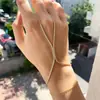 Pulseira de Dedo Popular Transfronteiriça com Pedras Completas Joia de Festa Ins Simples de Alta Qualidade Pulseira Dupla Camada para Mulheres Pulseira
