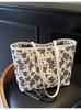 Bolso Nicho Transfronterizo Bolso de Axila para Trabajo y Desplazamiento para Mujer 2025 Nuevo Bolso Tote de Lona Estampada Bolso de Hombro a la Moda