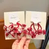 Cuerda para el pelo con lazo rojo para bebé, Goma para el pelo infantil, No daña el pelo, Lindo Conejo, Cuerda para la cabeza de niñas