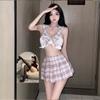 Conny Qqny Estilo Japonés Uniforme Jk Estilo Preppy Traje Tentación Falda Cuadros Dulce Atuendo de Estudiante Traje de Juego de Rol