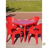 Mesa e Cadeira de Barraca de Comida Plástica para Exterior Churrasco Cerveja Praia Comercial Reforçada Casca Espessa Cadeira com Encosto de Diamante Combinação
