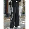 Pantalones de paracaidista para hombre de otoño, estilo americano, con bloques de color, deportivos, para exteriores, pantalones cargo funcionales de pierna recta ancha