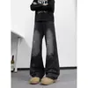 Calça Flare para Homens e Mulheres, Novo Estilo Primavera e Outono 2025, Cintura Alta com Strass, Emagrecedora, Cobre o Quadril, Elástica, Flare, Calça de Comprimento Total