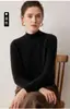 26 Outono Inverno Novo Gola Meia-Alta 100% Caxemira Pura Malha Camada Base Pura Fofa Estilo Básico Simples Suéter Roupa de Baixo