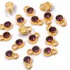 9*6mm 16 Colores Aleación Incrustada de Diamantes DIY Piedra Estrella Piedra de la Suerte Colgante Collar Pulsera Accesorios de Joyería Hecho a Mano