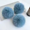 Bolas de Piel Sintética de Zorro, Bolas de Felpa de Colores, Accesorios para Ropa y Zapatos, Colgantes para Sombreros, Bolas de Piel Grandes, Manualidades Transfronterizas