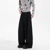 Calça Machete Preta Margiela Masculina Primavera Estilo Americano Calça Solta com Perna Larga Dapdown Marca Tendência Plutton Bonita Reta Calça Casual