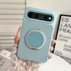 Aplicável ao Huawei Pura X view Capa de Celular com Suporte Metálico Padrão Lichia Capa Protetora Anti-queda Cor Sólida para Negócios