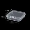 Caja de almacenamiento transparente cuadrada, caja de embalaje de plástico PP, accesorios, componentes de ferretería, piezas, caja pequeña para tapones para los oídos, caja de componentes