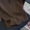 Chaleco Tejido de Punto Grueso con Cuello en V Talla Plus 2025 para Mujer Suéter Estilo Europeo con Capas Suéter Base de Otoño e Invierno