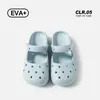 Lindas zapatillas de ballet Mary Jane para mujer, de verano, para exteriores, antideslizantes, transpirables, de punta cerrada, con suelas gruesas, zapatos de EVA perforados con un tacto cómodo