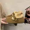 Sapatos Birkenstock fofos e quentes femininos 2026 modernos estilosos que aumentam a altura novo estilo inverno espessados retrô sapatos casuais sola macia sapatos de algodão