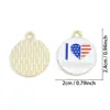 Nuevo Colgante de Gota de Aceite del Día de la Independencia Americana Accesorios de Joyería de Aleación DIY Colgante para Collar Llavero Cruz Colgante Venta Caliente Transfronteriza