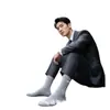 Meias Personalizadas para Cavalheiros, Meia-Calça de Algodão Tricotado Masculina para Verão, Simples, Antiodor, Luxo Leve, Meias Sociais, Personalização de Meias Profissional