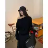 Procesamiento OEM de un suéter sexy de punto, de un solo hombro, hombros descubiertos, estilo casual para otoño, de manga larga, hombros descubiertos