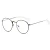 Jamie 3447 Gafas Artísticas Azules Bloqueadoras de Luz Sin Receta Montura Metálica para Gafas de Prescripción Gafas Ovaladas Bloqueadoras de Luz Azul