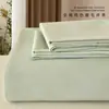 Lençol de cama escovado espessado 100% algodão peça única dormitório estudantil capa de edredom espessada conjunto de cama de três peças
