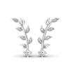 Brincos de Zircônia Folha de Oliveira Pequenos Frescos Design de Personalidade Folha Pequena Brincos de Diamante Gancho Simples de Espiga de Trigo Feminino
