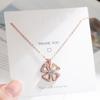 Collar de Flor Trébol de Cuatro Hojas de la Suerte con Diamantes Completos Plata de Ley s925 Pétalos Calados Hebilla Original Joyería Elegante para Mujer Venta al por Mayor