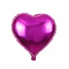 Decoración de Fiesta de Cumpleaños con Globos de Papel de Aluminio de Color Sólido Dorado y Plateado en Forma de Corazón de 18 Pulgadas, Transfronterizo, Venta al por Mayor