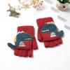 Nuevos Guantes de Invierno Cálidos y Lindos de Dibujos Animados para Niños, Medio Dedo con Tapa abatible, Modernos, Cómodos y Amigables con la Piel, Modelo Popular de Celebridad de Internet, Fabricante