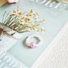 Ins Bonito Frisado Flor Cor Acrílica Dopamina Beads Elastic Sweet Ring Ring Ring