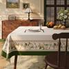 Toalha de Mesa Retangular à Prova d'Água e Óleo Estilo Retro Americano Sem Lavagem Acessível Luxo High-End Protetor de Mesa Toalha de Mesa