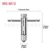 Llave de Rachet Manual Ajustable para Machos de Roscar al por Mayor M3-M8M5-M12 Alargada Roscado Hacia Adelante y Hacia Atrás Accesorios de Roscado