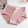 Ropa interior de algodón puro antibacteriano para mujer, transpirable y cómoda, de cintura media, realce de glúteos, sin costuras, talla grande