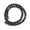 Ágata rayada negra cuentas sueltas accesorios para joyería diy cuentas redondas de ágata negra piedra natural productos semiacabados venta al por mayor